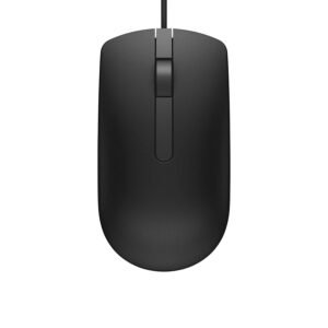 Dell MS116 Wired Mouse, 1000 DPI, Scrolling Wheel, 2 Buttons, 1 x USB, Optical LED Tracking, Plug and Play, Scrolling Wheel, Black