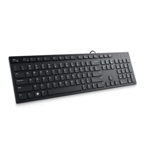 Dell KB216 Wired Multimedia Keyboard - Full-Size Layout with USB Interface, Chiclet Keys, Spill Resistance with 3 Indicator Lights| Plug and Play| Hot Keys: Volume, Mute, Play/Pause, Backward, Forward